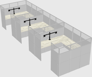 U-shaped cubicle