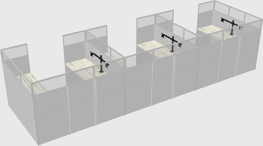 U-shaped cubicle