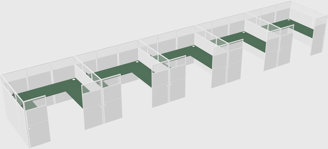 U-shaped cubicle