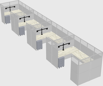 Cabine en u