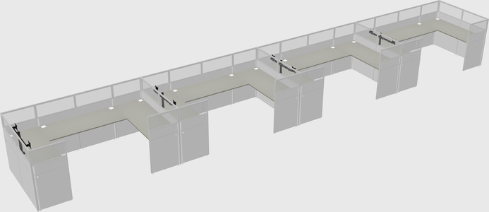 U-shaped cubicle