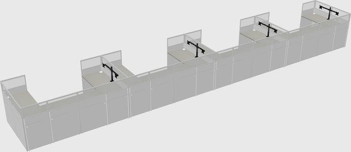 U-shaped cubicle