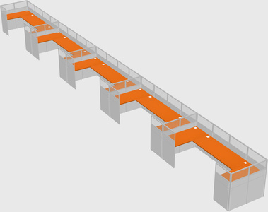 U-shaped cubicle