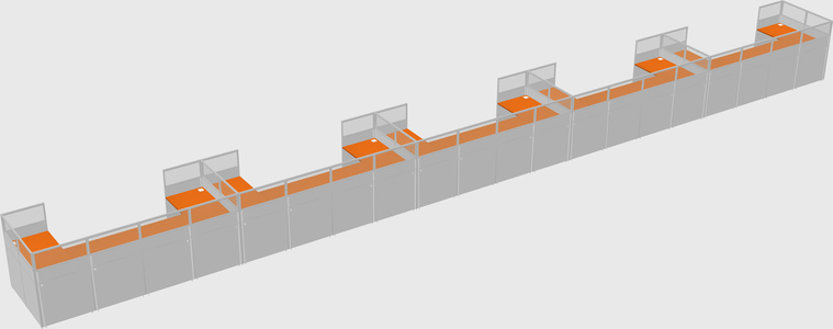 U-shaped cubicle