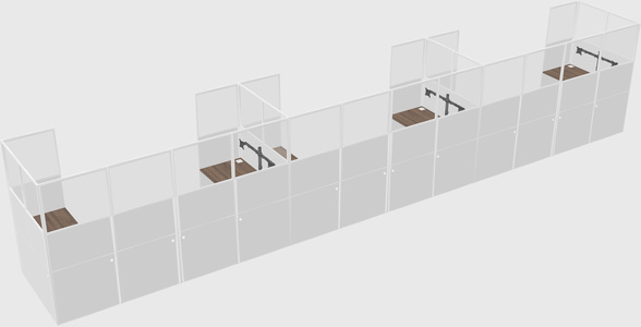 Cabine en u