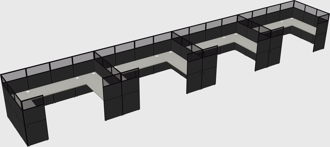 U-shaped cubicle