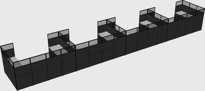 U-shaped cubicle