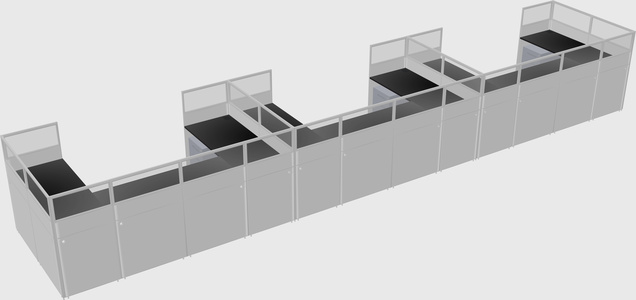 U-shaped cubicle