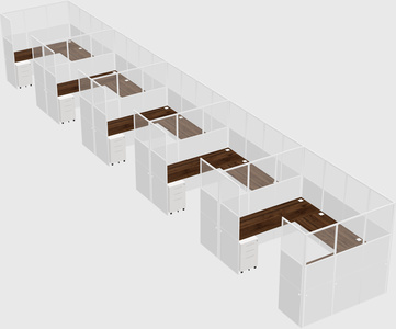 U-shaped cubicle