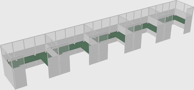 U-shaped cubicle