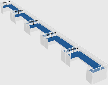 U-shaped cubicle