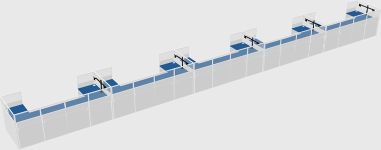 U-shaped cubicle