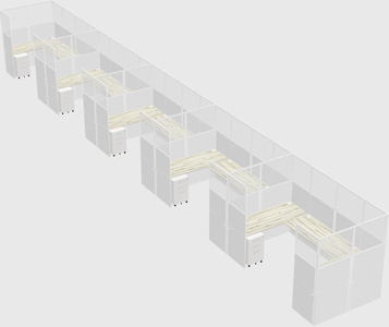 U-shaped cubicle