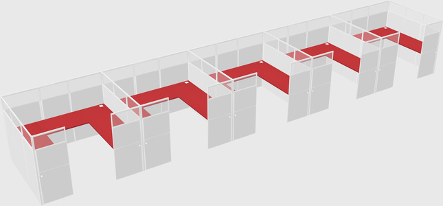 U-shaped cubicle