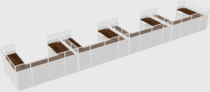 U-shaped cubicle