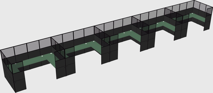 U-shaped cubicle