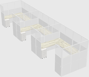 U-shaped cubicle