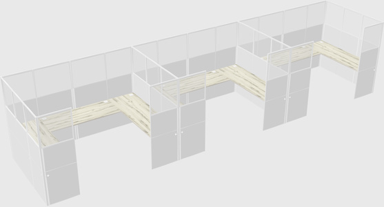 U-shaped cubicle