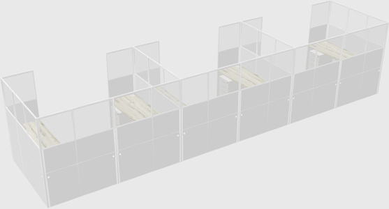 U-shaped cubicle