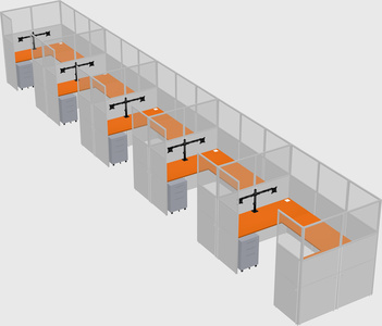 U-shaped cubicle
