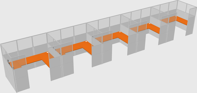 U-shaped cubicle