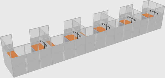 U-shaped cubicle