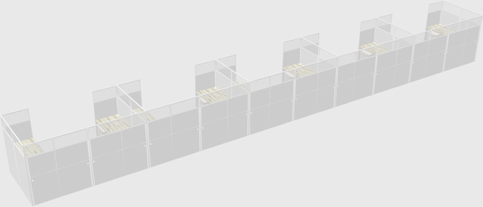 U-shaped cubicle