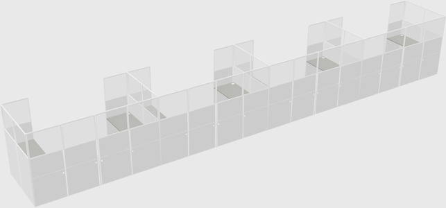 U-shaped cubicle