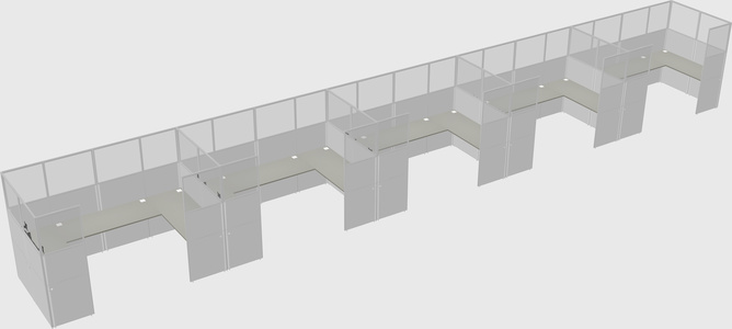 U-shaped cubicle