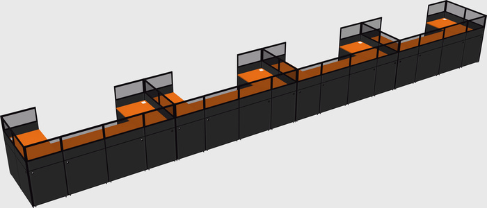 U-shaped cubicle