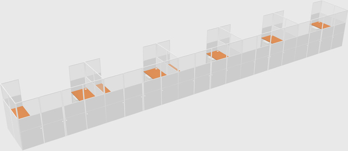 U-shaped cubicle