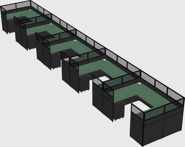 U-shaped cubicle