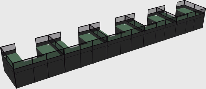 U-shaped cubicle