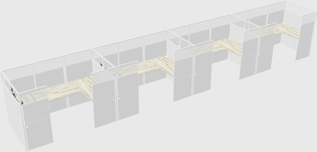 U-shaped cubicle
