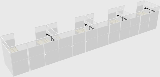 U-shaped cubicle