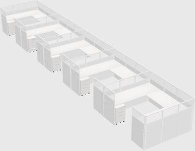 U-shaped cubicle