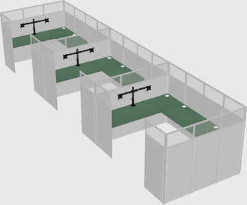 U-shaped cubicle