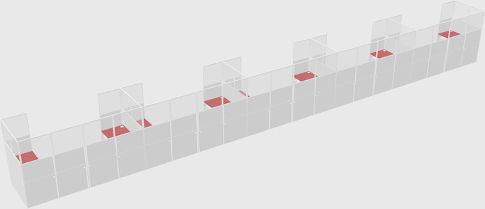 U-shaped cubicle