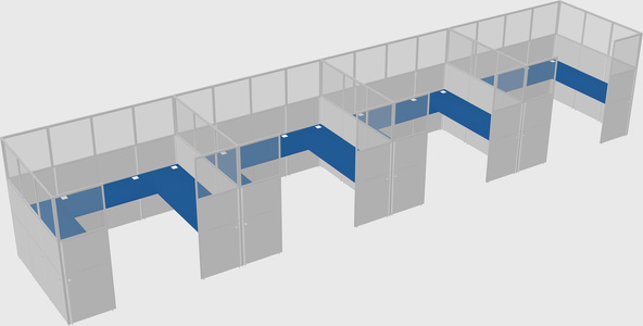 U-shaped cubicle