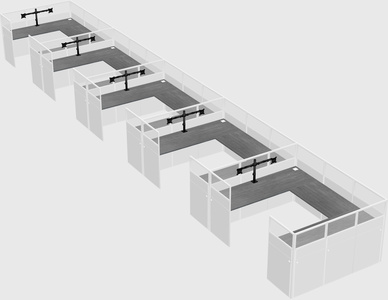 U-shaped cubicle