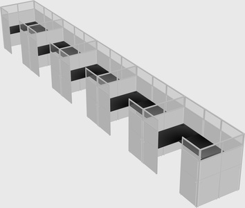 U-shaped cubicle