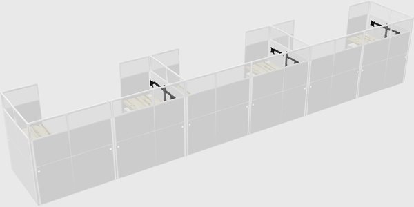 Cabine en u