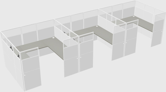 U-shaped cubicle