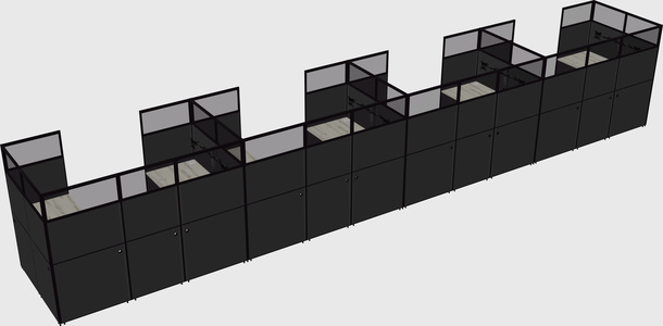 U-shaped cubicle