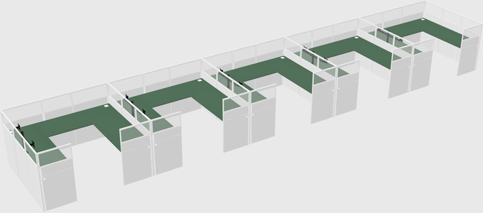 U-shaped cubicle