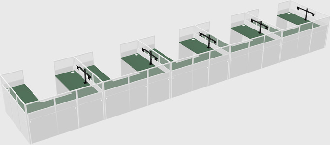 U-shaped cubicle