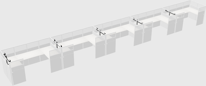 U-shaped cubicle