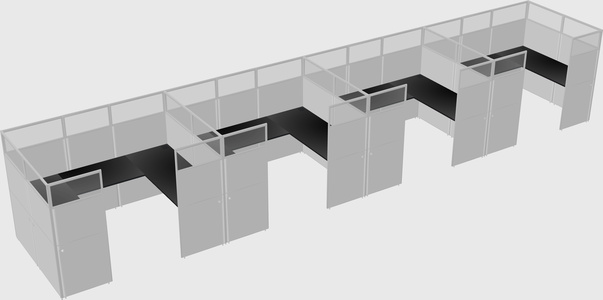 U-shaped cubicle