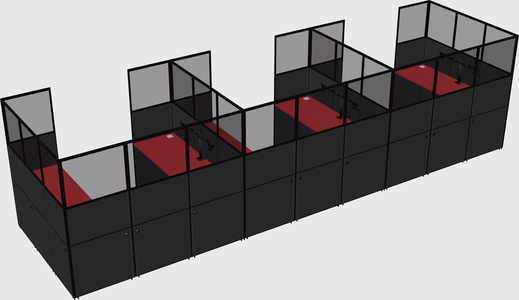 U-shaped cubicle