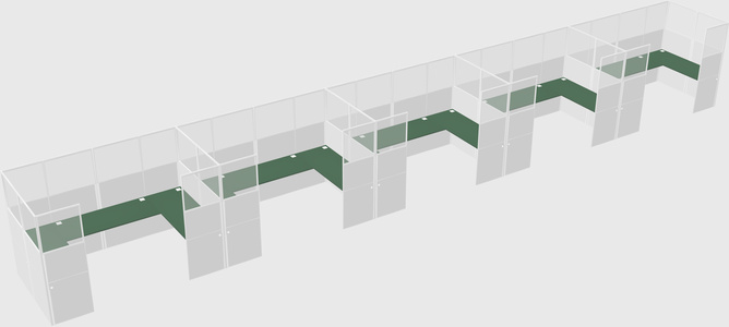 U-shaped cubicle